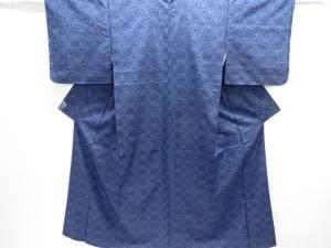 抽象模様織り出し手織り紬着物アンサンブル